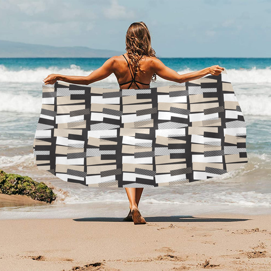 Piano Pattern Print Design 04 Beach Towel