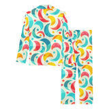 Colorful moon pattern Women's Long Pajama Set