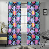 Pineapples pattern zigzag background Gauze Curtain