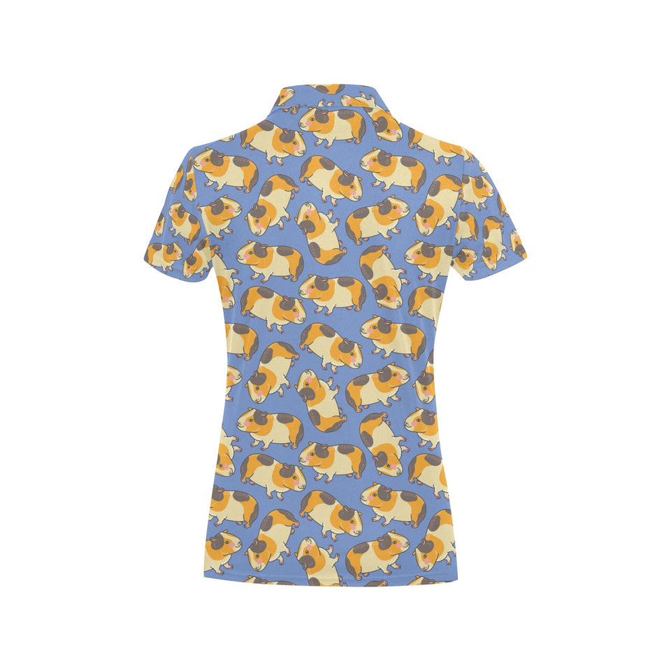 Guinea Pig Pattern Print Design 02 Women's All Over Print Polo Shirt