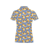 Guinea Pig Pattern Print Design 02 Women's All Over Print Polo Shirt