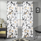 Anchors Rudders pattern Gauze Curtain