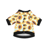 Watercolor papaya pattern All Over Print Pet Dog Round Neck Fuzzy Shirt