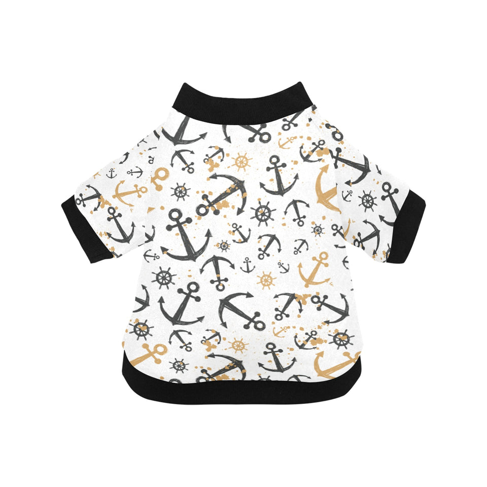 Anchors Rudders pattern All Over Print Pet Dog Round Neck Fuzzy Shirt