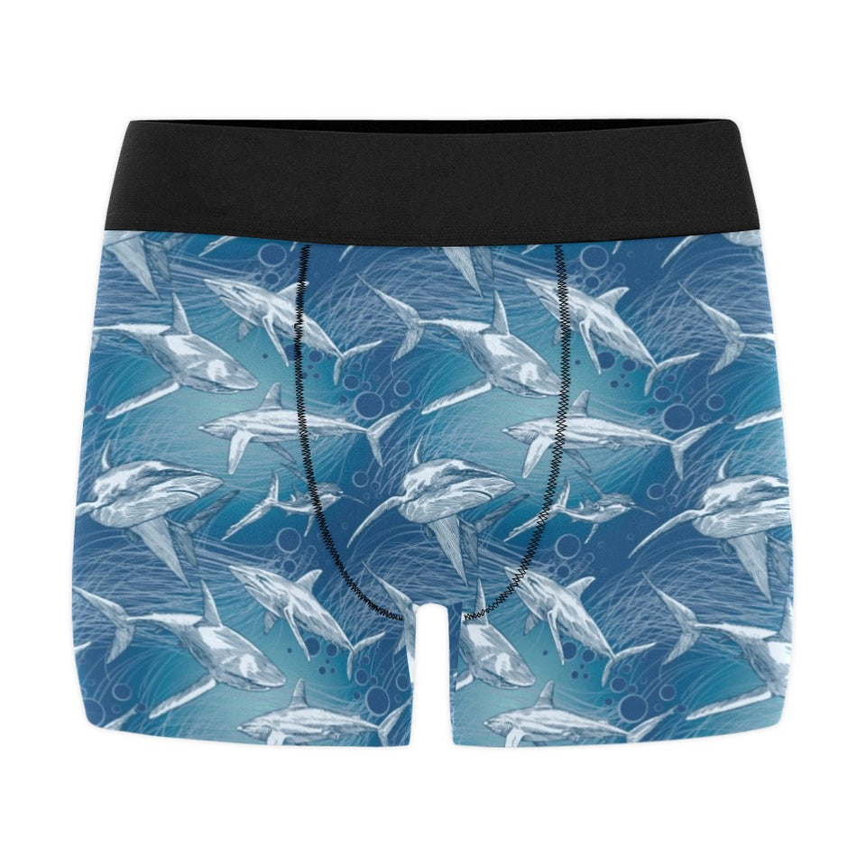 Shark hand drawn Men's All Over Print Boxer Briefs Men's Underwear