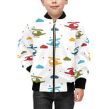 Colorful helicopter pattern Kids' Boys' Girls' Bomber Jacket