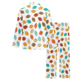 Colorful american football ball pattern Men's Long Pajama Set