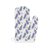Eggplant Pattern Print Design 05 Heat Resistant Oven Mitts