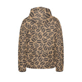 Coffee bean on brown background Kids' Boys' Girls' Padded Hooded Jacket