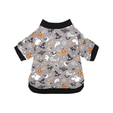 Halloween design pattern All Over Print Pet Dog Round Neck Fuzzy Shirt