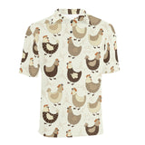 Cute rooster chicken cock Men's All Over Print Polo Shirt
