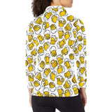 Beer design pattern Women's Long Sleeve Polo Shirt
