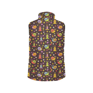 Snail Pattern Print Design 02 Women's Padded Vest