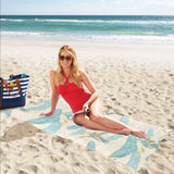 Bonsai bamboo stork japanese pattern cream theme Beach Towel