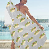 Sandwich Pattern Print Design 05 Beach Towel