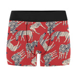 Zebra abstract red background Men's All Over Print Boxer Briefs Men's Underwear
