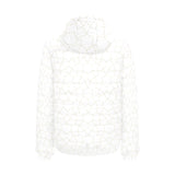 arabic white pattern Men's Padded Hooded Jacket