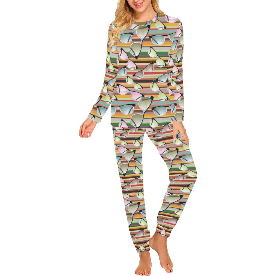 Sun Glasses Pattern Print Design 02 Women's All Over Print Pajama Set