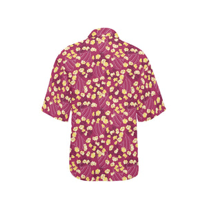 Popcorn Pattern Print Design 02 Women's All Over Print Hawaiian Shirt