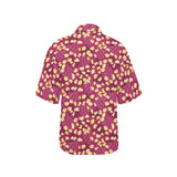Popcorn Pattern Print Design 02 Women's All Over Print Hawaiian Shirt