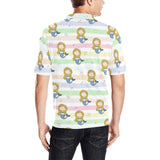 Cute hand drawn mermaid Men's All Over Print Polo Shirt