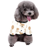 Gold Texture mushroom pattern All Over Print Pet Dog Round Neck Fuzzy Shirt