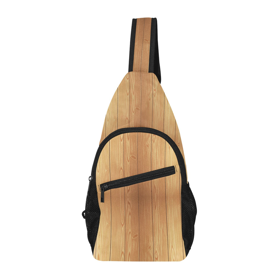 Wood Printed Pattern Print Design 05 All Over Print Chest Bag