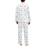 Anchor rudder nautical design pattern Men's Long Pajama Set