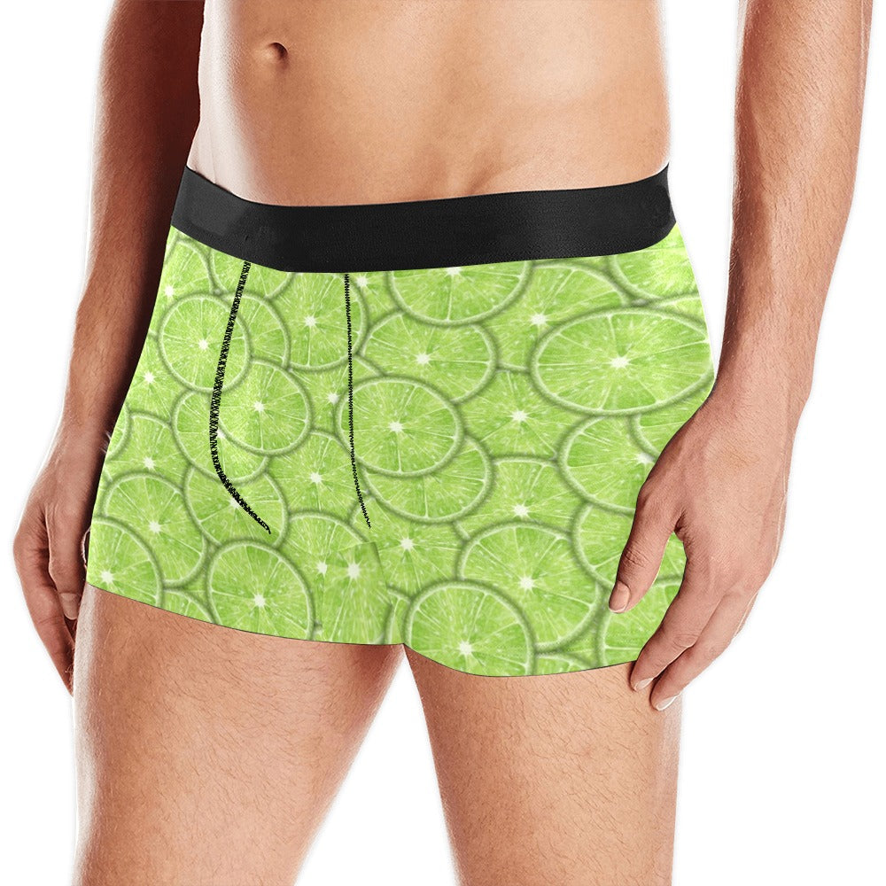 Slices of Lime pattern Men's All Over Print Boxer Briefs Men's Underwear
