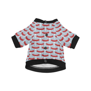 Sausage Pattern Print Design 02 All Over Print Pet Dog Round Neck Fuzzy Shirt