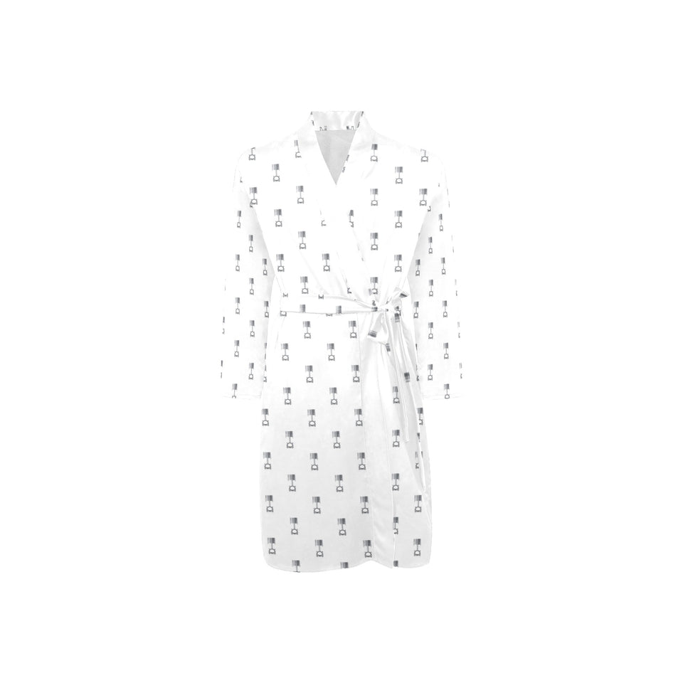 Engine Piston Background Pattern Print Design 01 Men's Long Sleeve Belted Night Robe