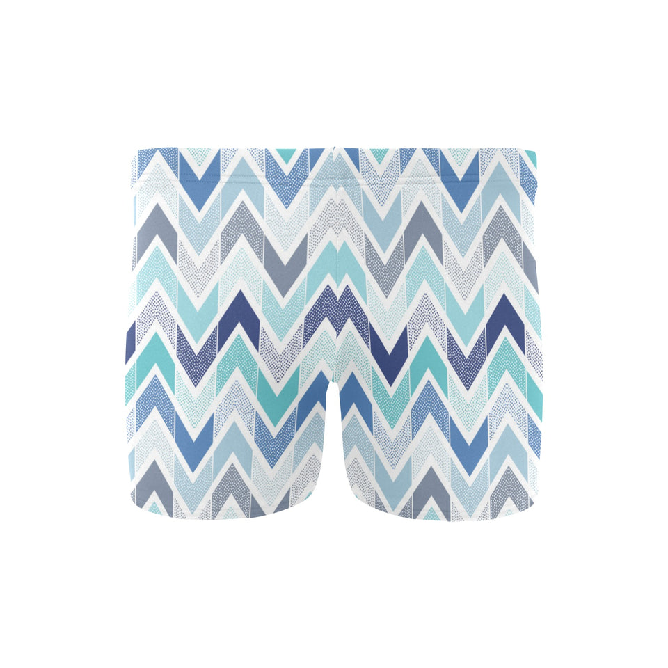 zigzag chevron blue pattern Men's Swimming Trunks