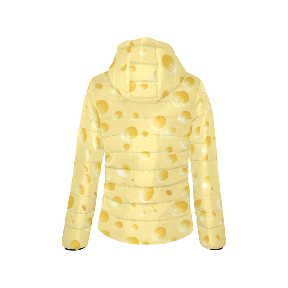 Cheese texture Women's Padded Hooded Jacket