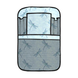 Dragonfly pattern blue background Car Seat Back Organizer