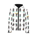 Cute ninja katana sword pattern Kids' Boys' Girls' Padded Hooded Jacket