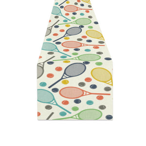 Tennis Pattern Print Design 03 Table Runner