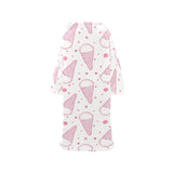 Hand drawn ice cream pattern Blanket Robe with Sleeves