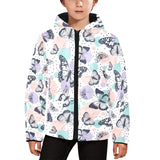 Butterfly pattern Kids' Boys' Girls' Padded Hooded Jacket