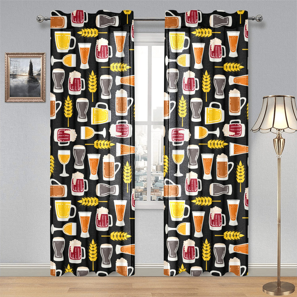 Beer type pattern Gauze Curtain