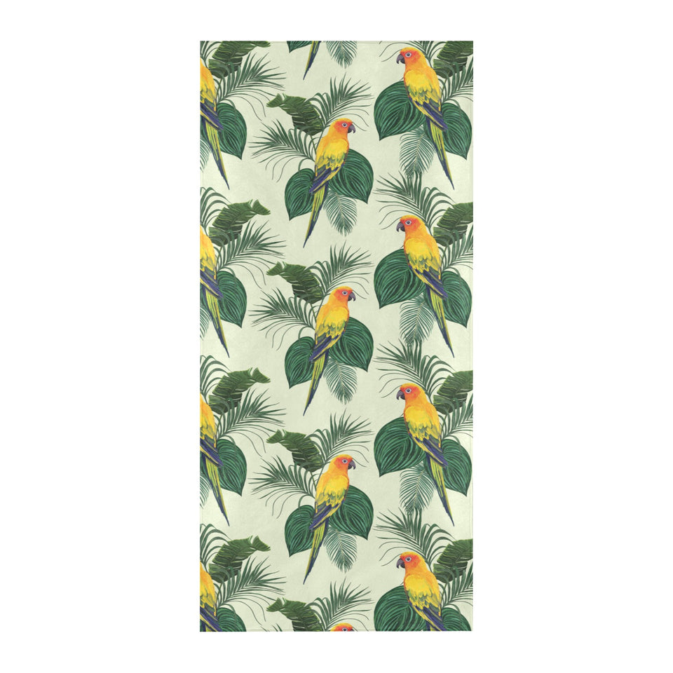 Beautiful parrot palm leaves pattern Beach Towel