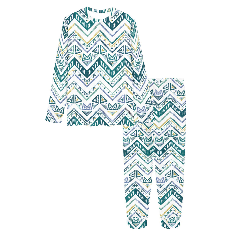 zigzag chevron paint design pattern Women's All Over Print Pajama Set