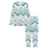 zigzag chevron paint design pattern Women's All Over Print Pajama Set