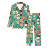 Camera Pattern Print Design 03 Women's Long Pajama Set
