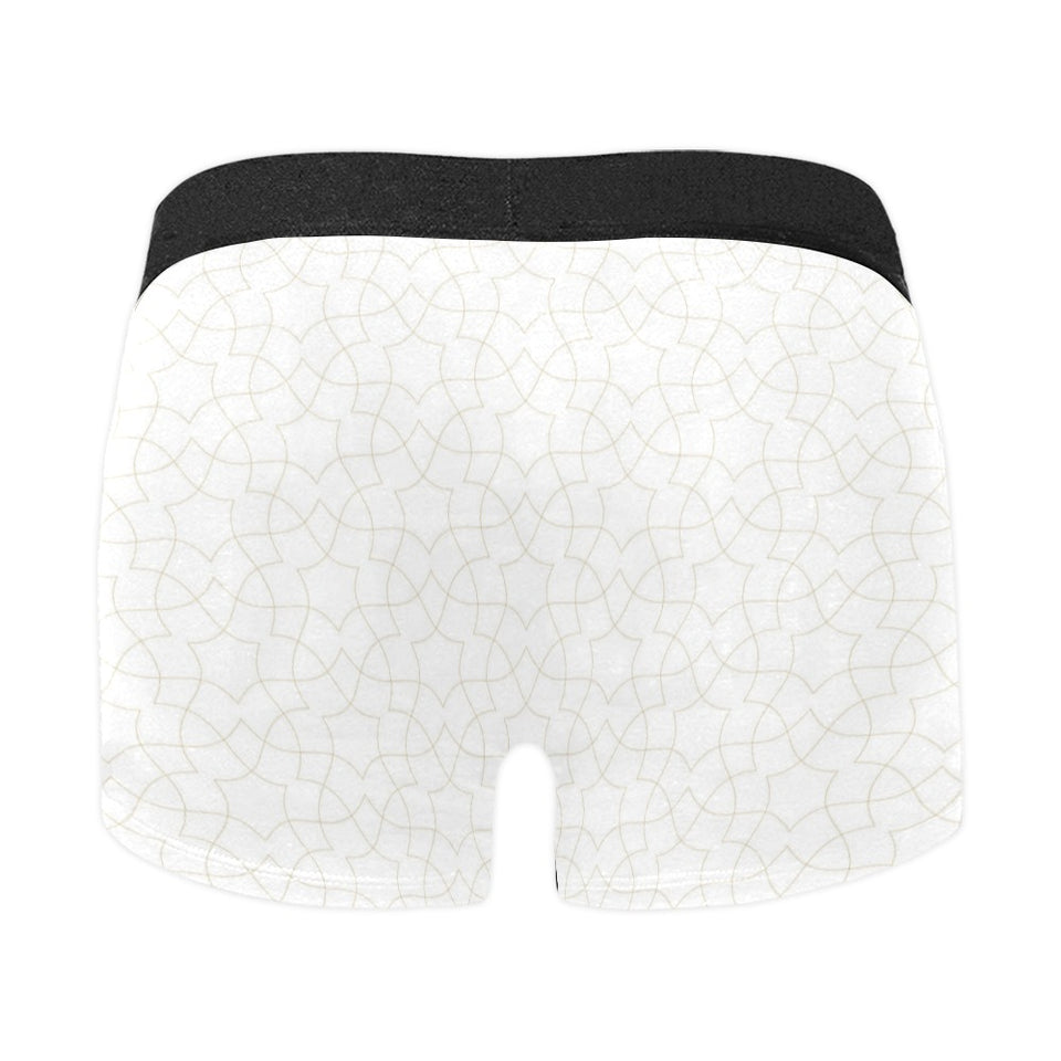 arabic white pattern Men's All Over Print Boxer Briefs Men's Underwear