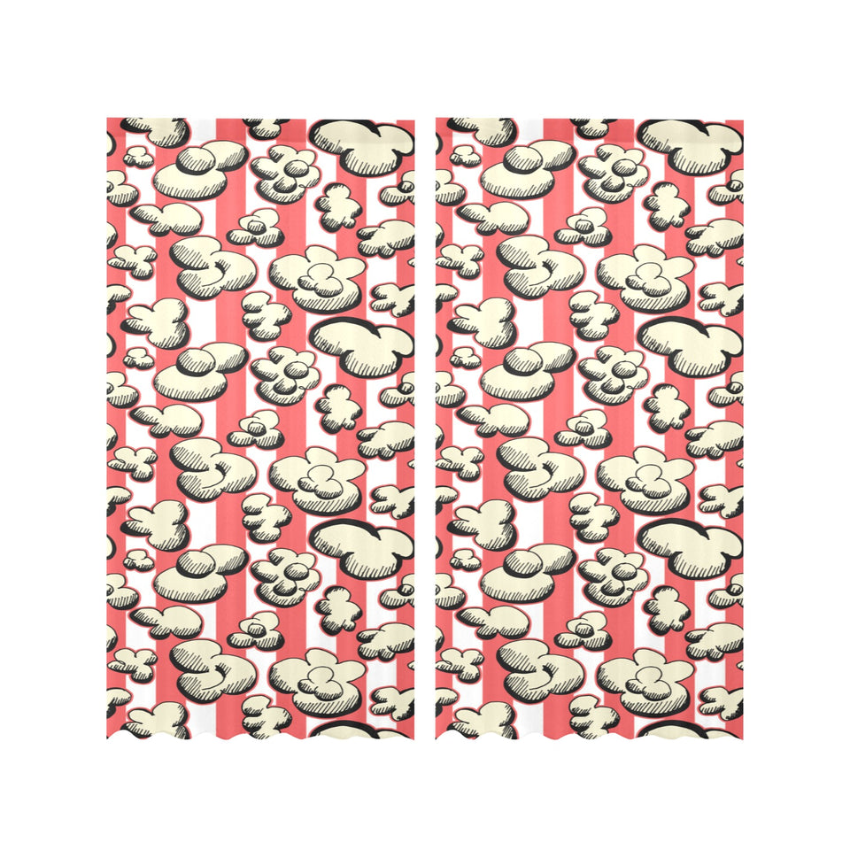 Popcorn Pattern Print Design 05 Gauze Curtain