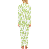 Green Peas Pattern Print Design 03 Women's All Over Print Pajama Set