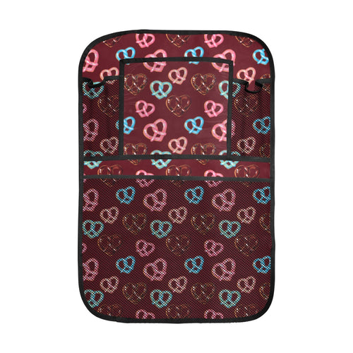 Pretzels Pattern Print Design 05 Car Seat Back Organizer