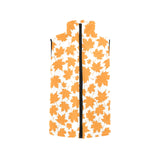 Orange Maple Leaf pattern Men's Padded Vest