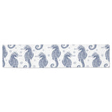 Seahorse pattern background Table Runner
