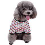 Sausage Pattern Print Design 02 All Over Print Pet Dog Round Neck Fuzzy Shirt